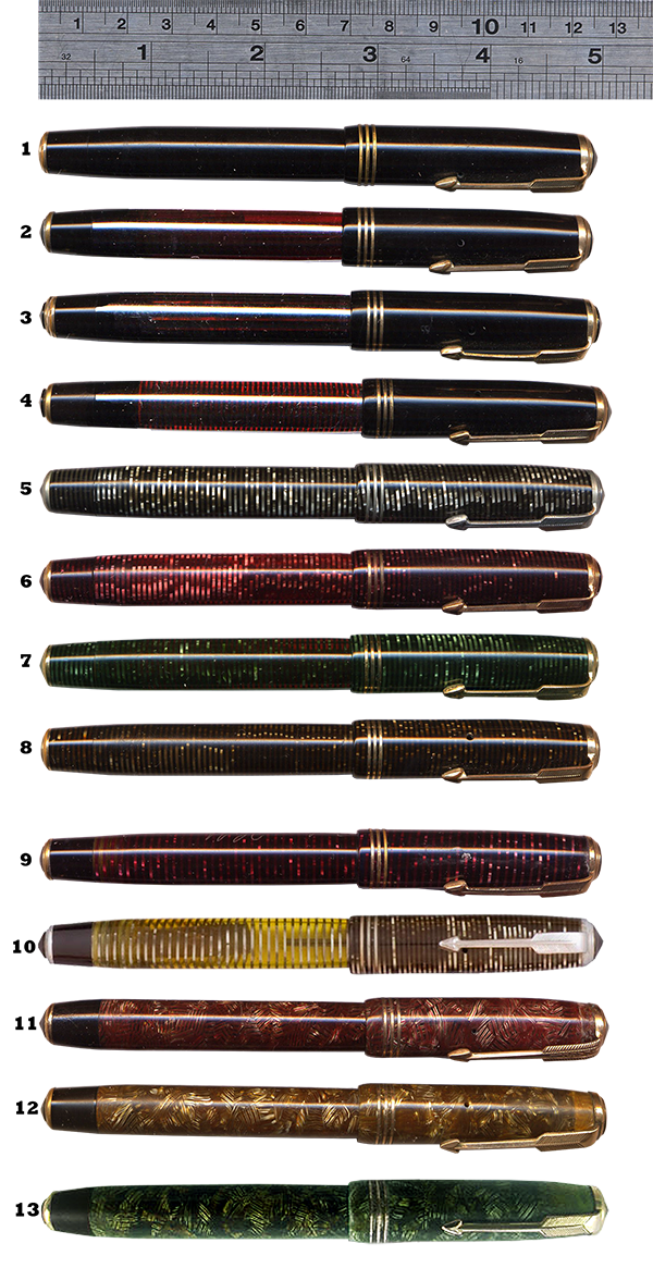 parker vacumatic topline colors